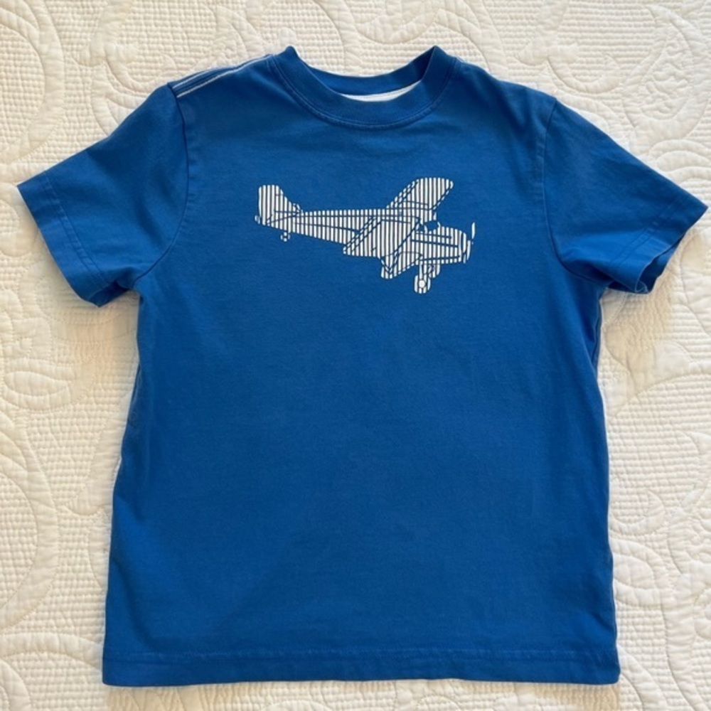 Hanna Andersson Blue Airplane Tee